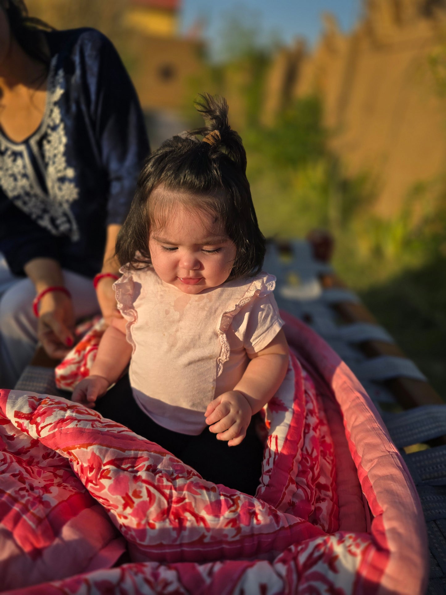 Jodha Pink Baby Blanket