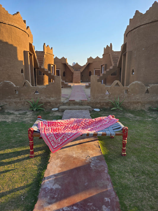 Jodha Pink Baby Blanket